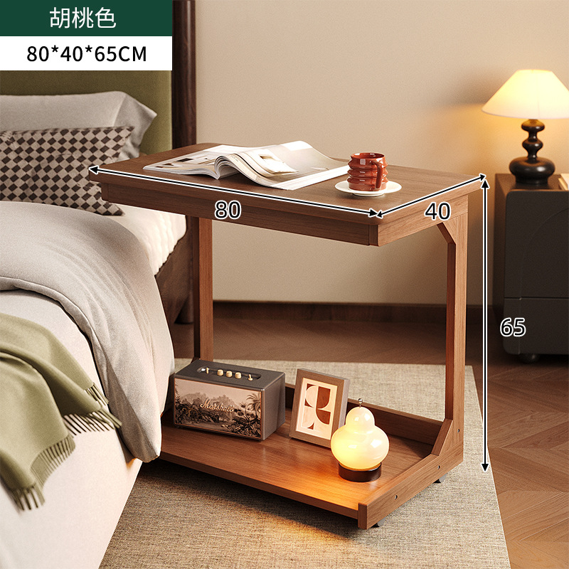 Mesita de noche, dormitorio doméstico, madera maciza extraíble 2025, nueva creatividad en lugar de un lado pequeño, estante de cabecera