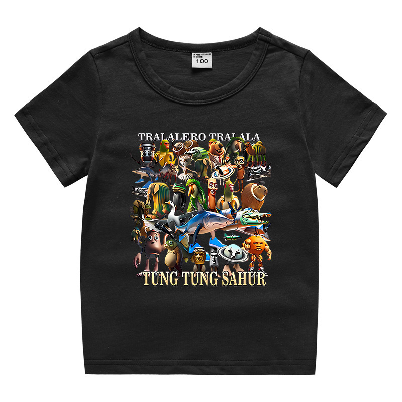 夏男の子服娘ラウンドネック Tシャツホットパンツ韓国風カジュアル半袖ボトムシャツスポーツ学生ショーツスーツ|undefined