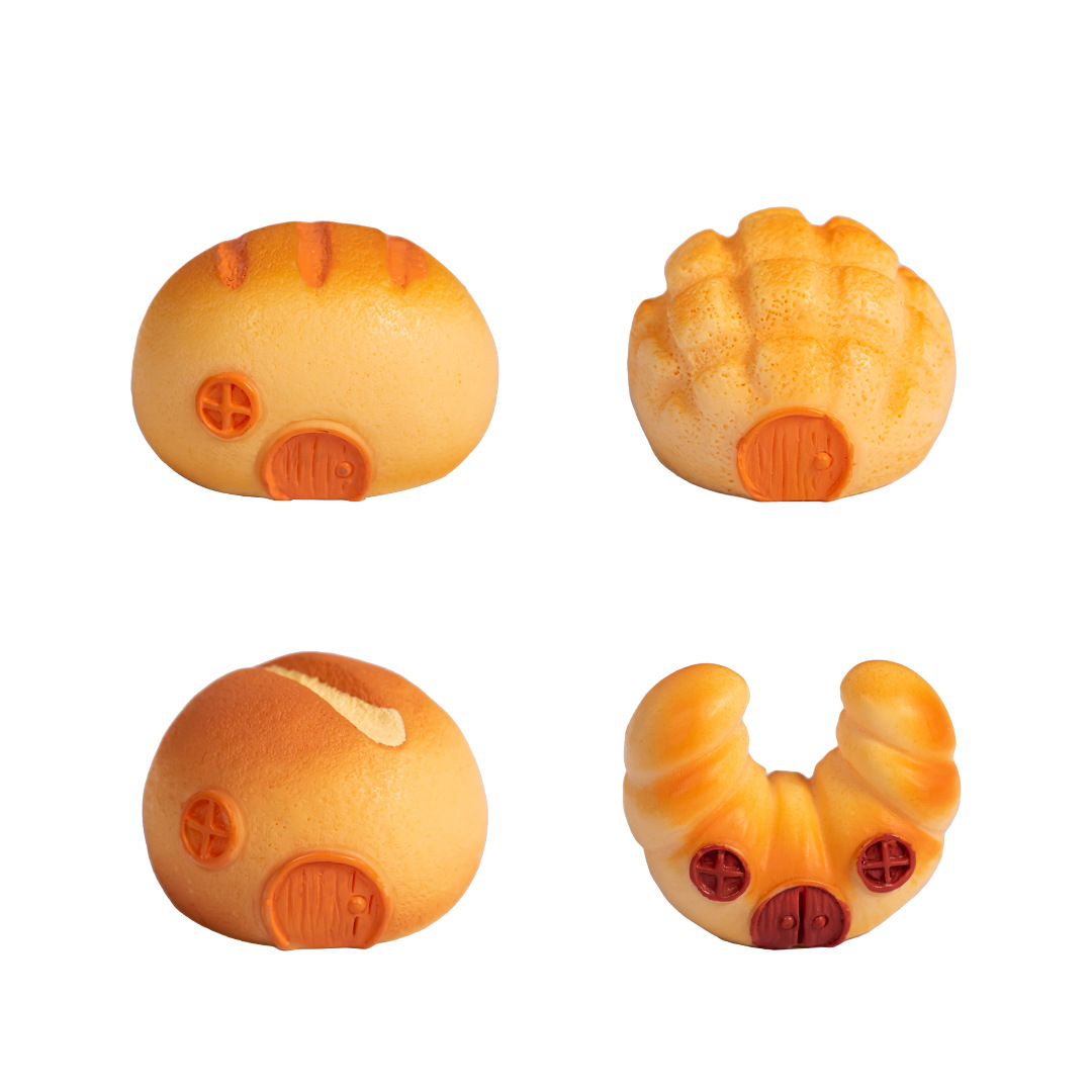 (2개) 시뮬레이션 음식 놀이 빵 오두막 집 수지 공예 마이크로 조경 장식 액세서리 데스크탑 크리에이티브 작은 장식품