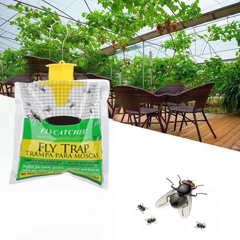 Cross-border fly trap hanging fly lure bag insect trap fly catcher orchard pasture disposable fly collection bag