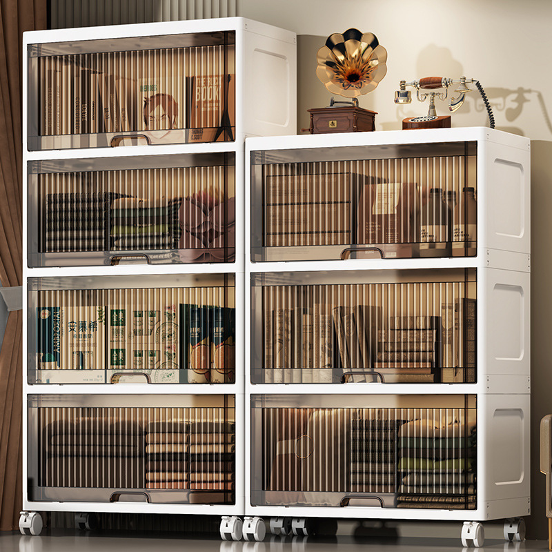 40-70CM Multi-layer Hinged Drawer-style Living Room Kitchen Toy Storage Cabinet Snack Miscellaneous Cabinet Transparent Storage Cabinet