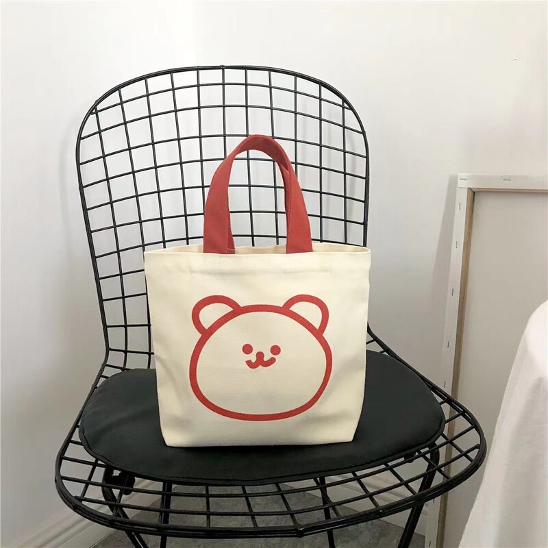Canvas Bag ins Mini Canvas Bag Female Student Korean Style Cute Exquisite Handbag Large Capacity Lunch Bag Canvas Bag ins Mini Canvas Bag Female Student Korean Style Cute Exquisite Handbag Large Capacity Lunch Bag