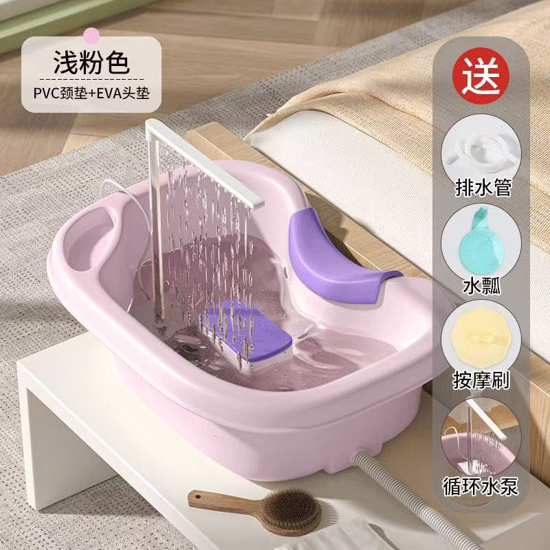 lavabo doméstico para mujeres embarazadas tipo reclinado para mujeres embarazadas, lavabo de cabello para niños embarazados, lavabo de cabello para ancianos acostados con ruedas elevables image 25