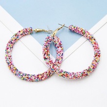 S925新品潮韩国气质耳钉网红耳环女珍珠耳坠长款个性简约流苏耳饰