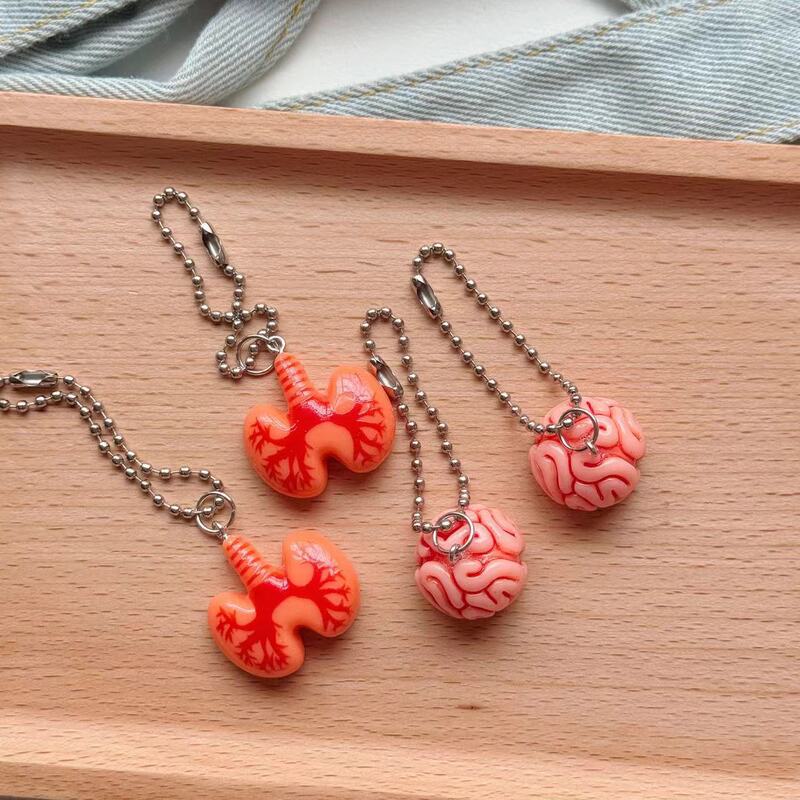 Little Red Riding Book Love Brain Pendant Keychain Creative Funny Love Brain Hanging Chain to Send Friends Interesting Gifts