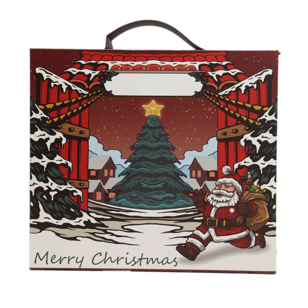 圣诞倒数日历降临日礼盒盲盒跨境跨年倒计时24天手提可折叠空盒