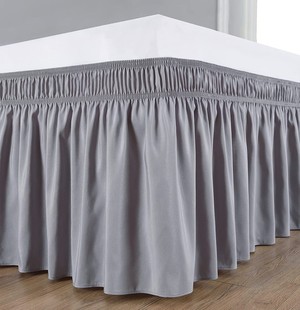 ✅ Non-Slip American Elastic Bed Skirt Single Piece Solid Color Bed Cover Dust Cover Without Bed Surface Bedside Skirt Dust Cover Single Piece