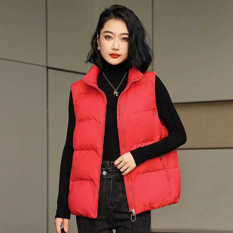 Жилет пуховик женский 2024 новый модный взрывной зимний теплый отдых дикий жилет короткий пиджак