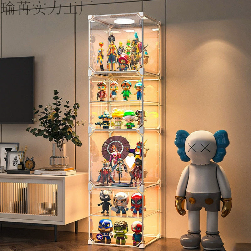 Витрина ручной работы, строительные блоки Lego, прозрачный ящик для хранения, бытовая имитация акриловой игрушки, пылезащитная модель, полка для дисплея