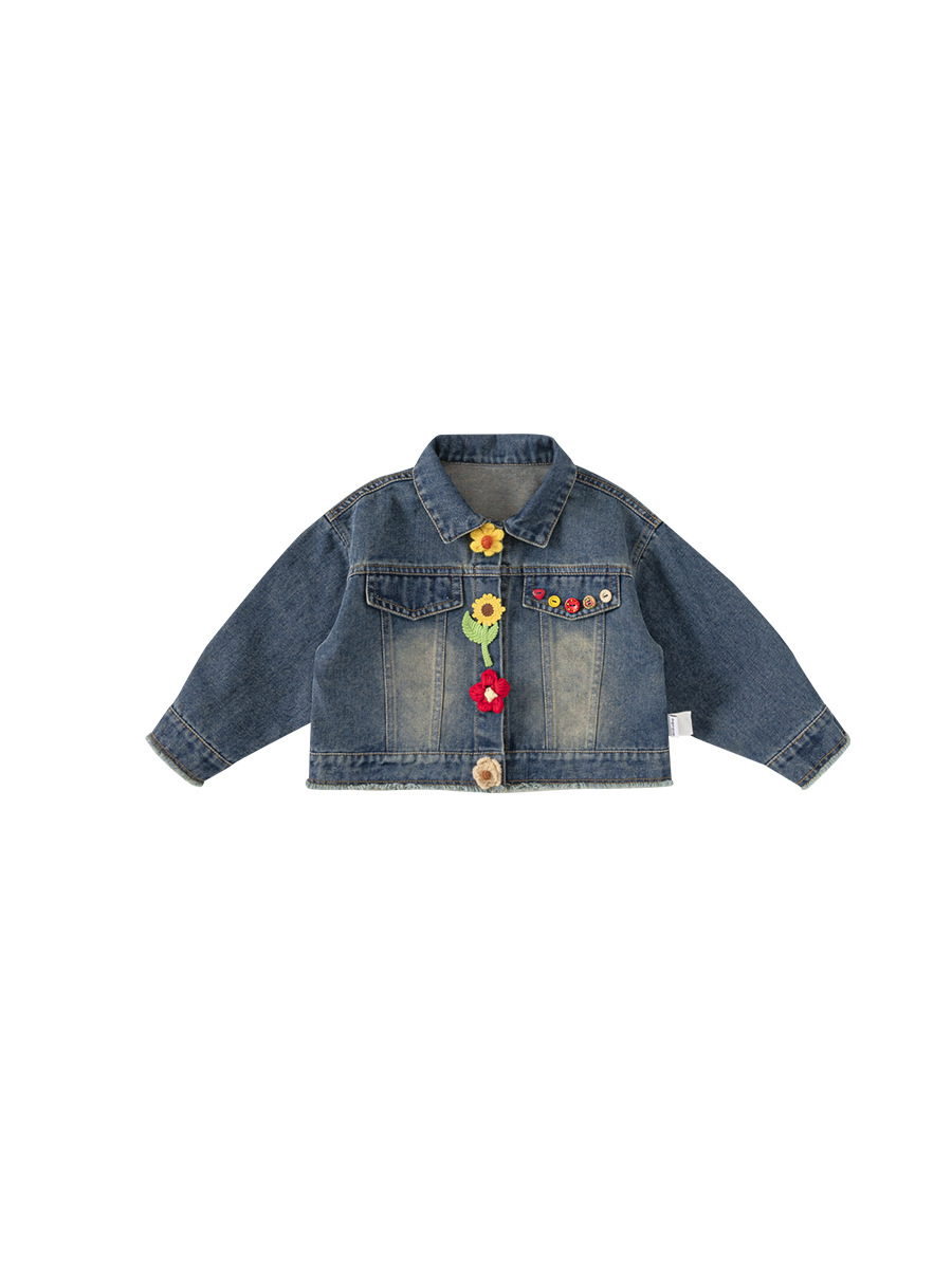 Ropa Infantil Youbao, Chaqueta Vaquera para Niños, Primavera-Otoño 2026, Nuevo Estilo, Conjunto de Primavera para Niñas, Versión Coreana, Top con Cuello Camisero, Cárdigan para Niñas