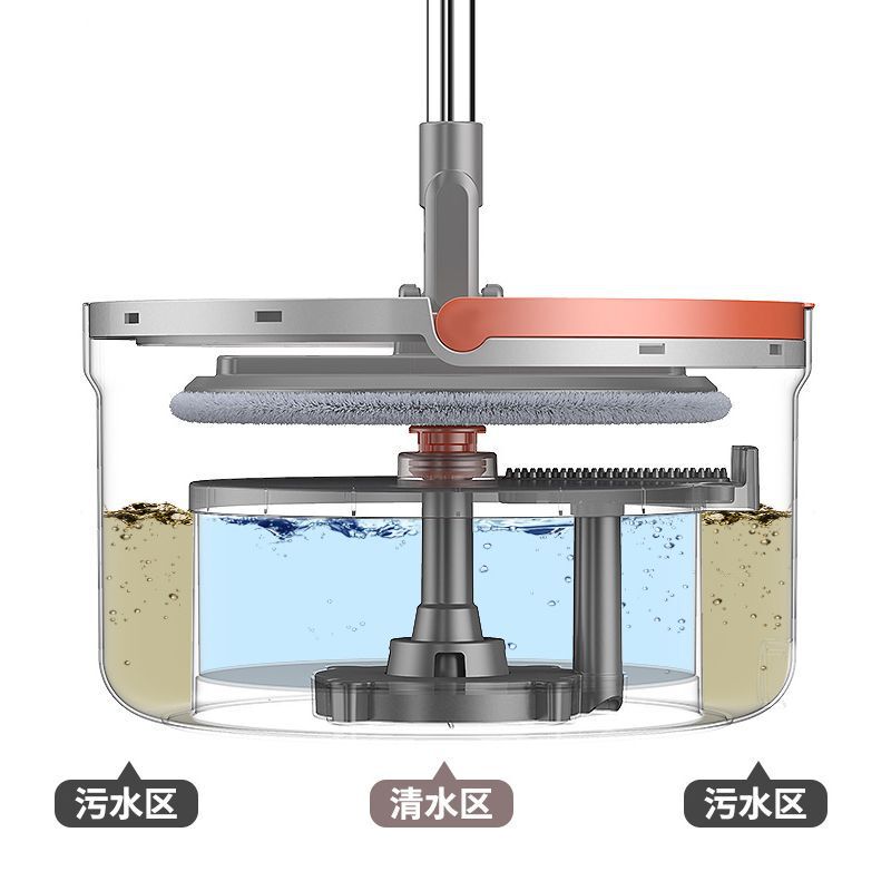 Sewage Separation Mop, Rotating Mop, Lazy Person's Hand-Free Household Mop, One-Mop Clean Floor Wiping Artifact, Wet and Dry Use