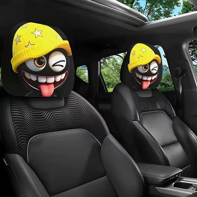 Universal seat cover – Cross-Border Hot-Selling Universal Cover - yellow-star-knitted-hat-double-sided-printing-2-pack