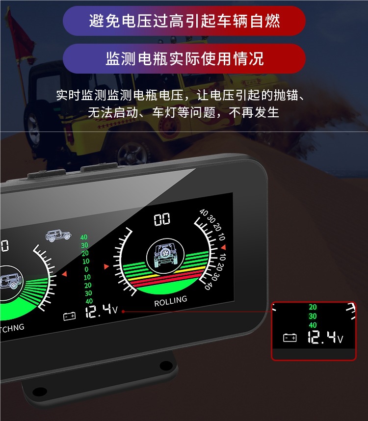 Haoyihe Car Beidou Universal Code Meter Hud Head-Up Display Gps Speed Altitude Compass Clock Modified Inclinometer