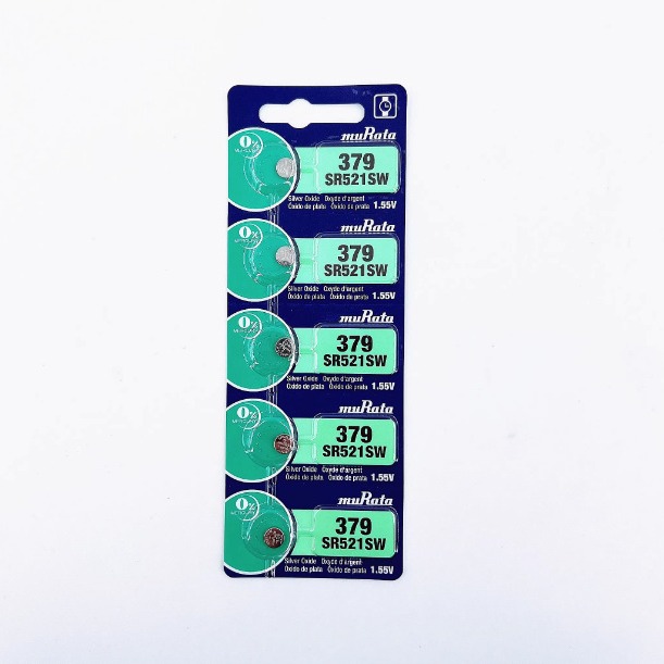 日本村田murata氧化银电池 手表纽扣电池 SR521SW 卡装379 AG0