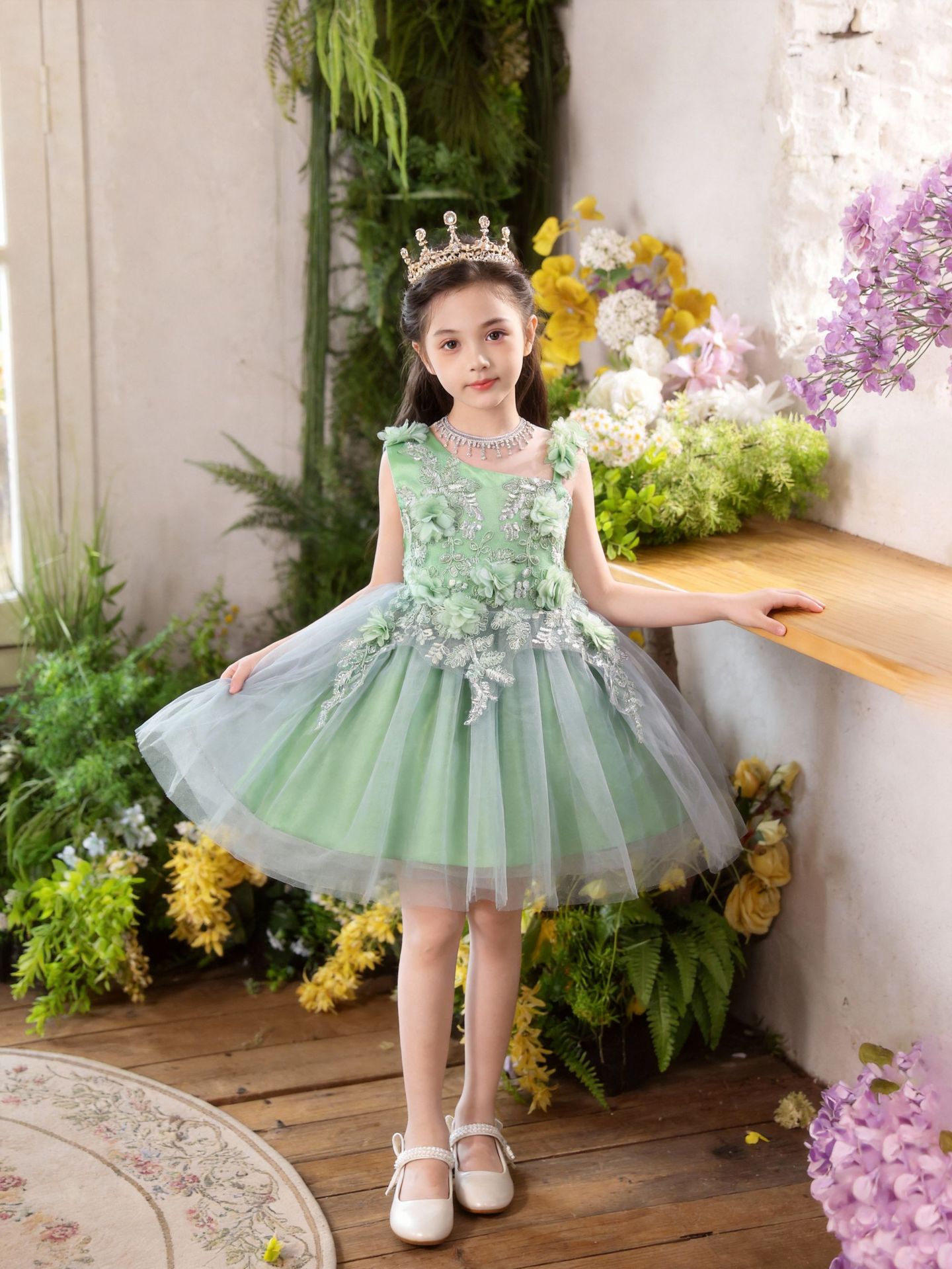 Nuevas niñas de verano vestido de princesa para niños vestidos exquisitos vestidos para niñas vestidos de malla para bebés ropa infantil image 1