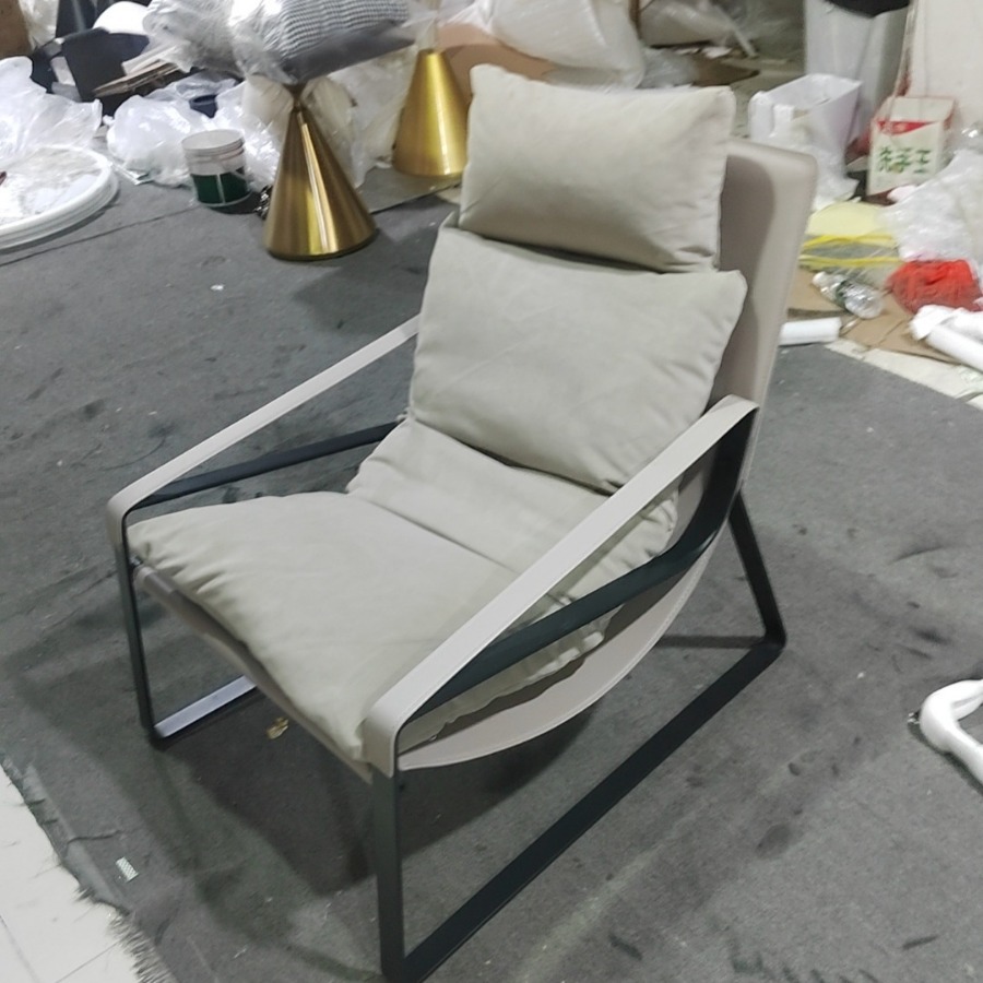 Sofá y silla al aire libre Jardín municipal Paisaje Patio Casa de familia Departamento de ventas Balcón de acero inoxidable combinación de muebles de ocio