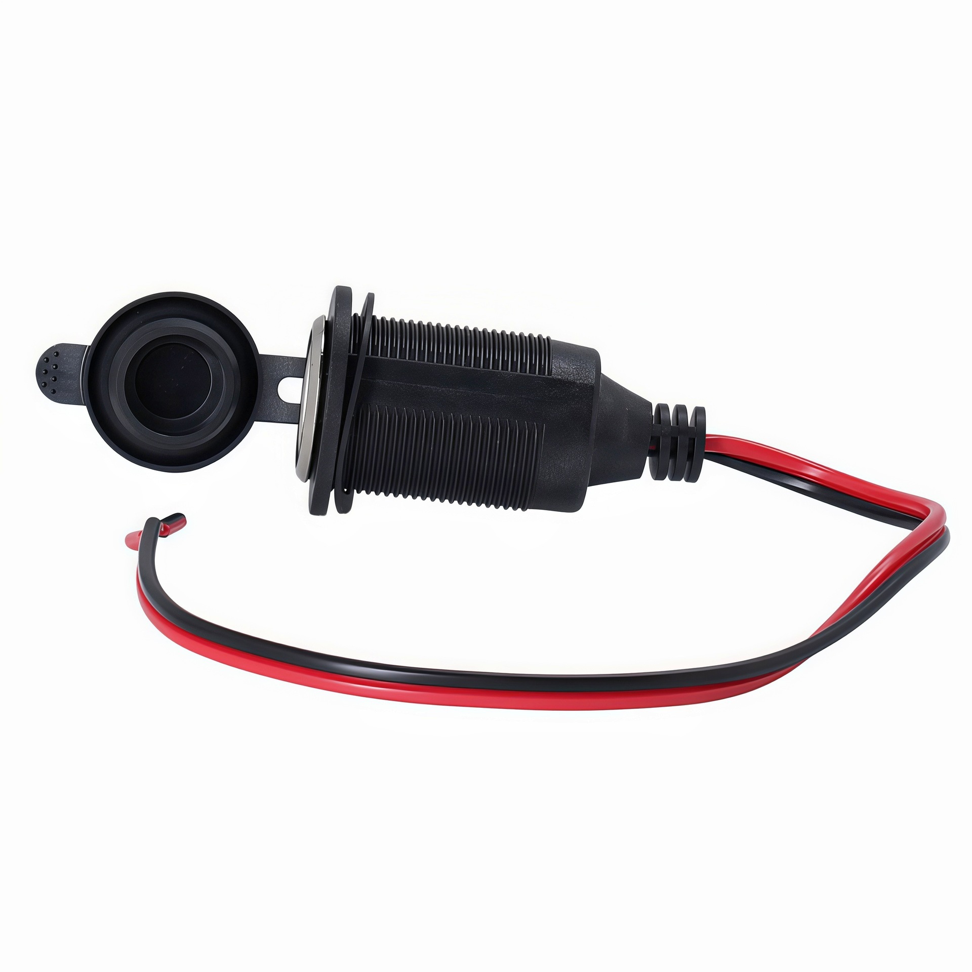 12V24V Car and Motorcycle Modified Waterproof Cigarette Lighter High-Power Car Charger Socket All-Copper Threaded Socket