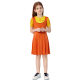 Wholesale Halloween Cosplay Costume Orange Yellow dress Casual Over-the-Knee Long Parent-Child Costume suit