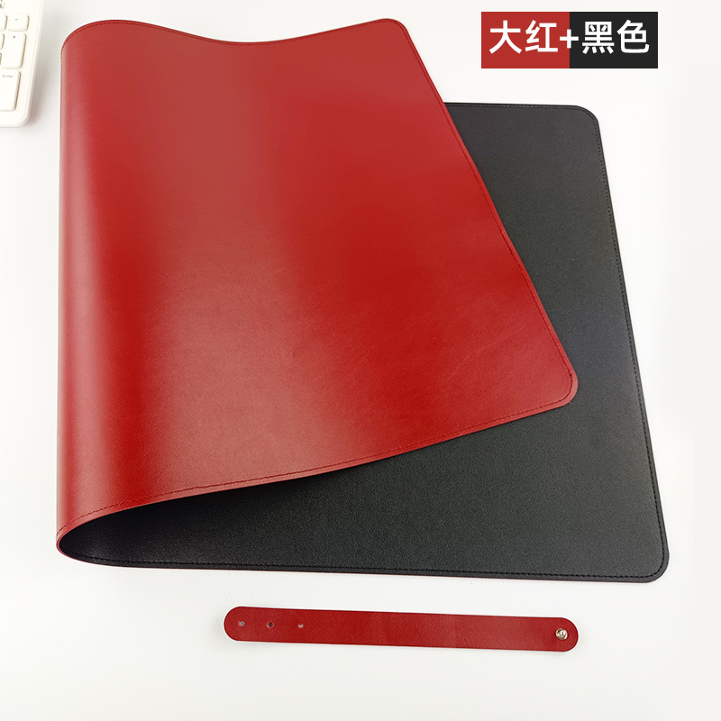 Alfombrilla de ratón de cuero de doble cara almohadilla de escritura de computadora de escritorio de la Oficina Creativa de gran tamaño almohadilla de ratón impermeable de cuero de la PU al por mayor