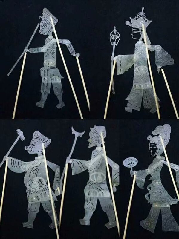 Shadow Puppet Props, Handicrafts, Journey to the West, White Semi-Finished Products, Can Be Colored with Operating Rods, Kindergarten Handicrafts