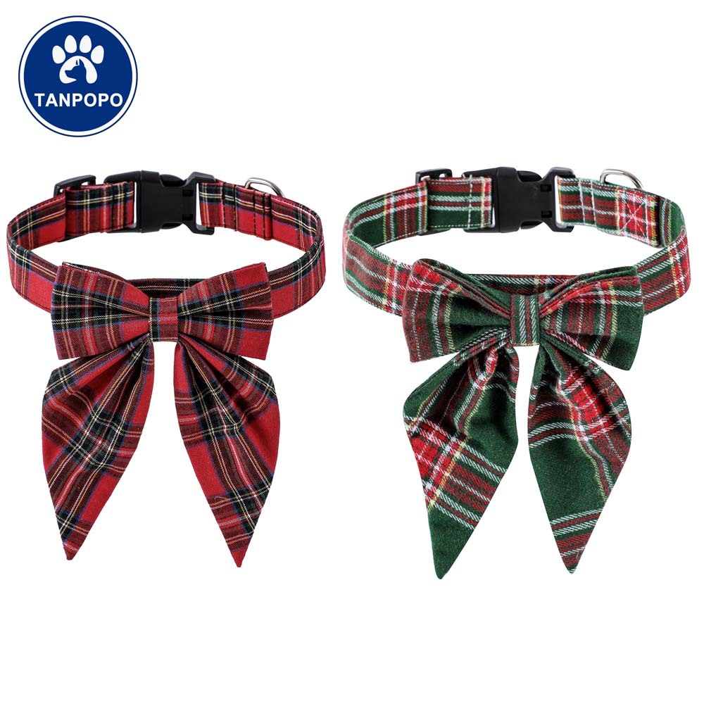 TANPOPO transfronterizo nuevo cuello de mascota de cuello de mariposa de cola de golondrina perros grandes y medianos perros pequeños corbata de mascota de Navidad