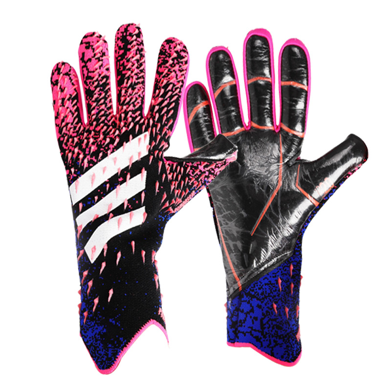 Guantes de portero de fútbol engrosados látex para adultos jóvenes sin dedos entrenamiento transpirable y cómodo portero de fútbol