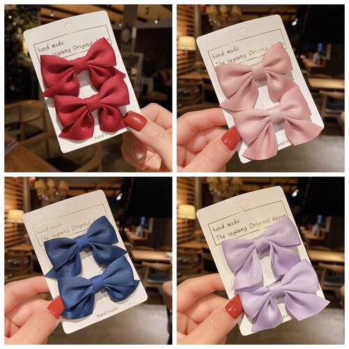 Bow headband children's hairpin female cute princess hairpin Korean girls jewelry side clip clip hair accessories headdress