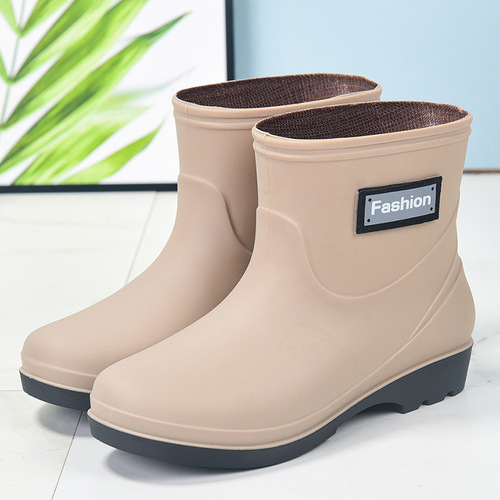 Rain boots, rubber boots, overshoes, non-slip waterproof women's winter adult water boots, water shoes, thickened and wear-resistant kitchen wading short rain boots