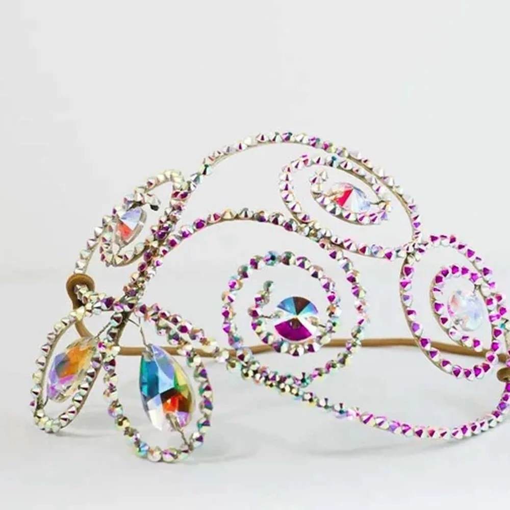 Ventas rápidas Fuego explosivo color frente cinturón de cabello bohemia Feng shui diamante bandas de cabello para mujeres Headwear