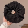 2# black lace large intestine hair ring (4 layers)
