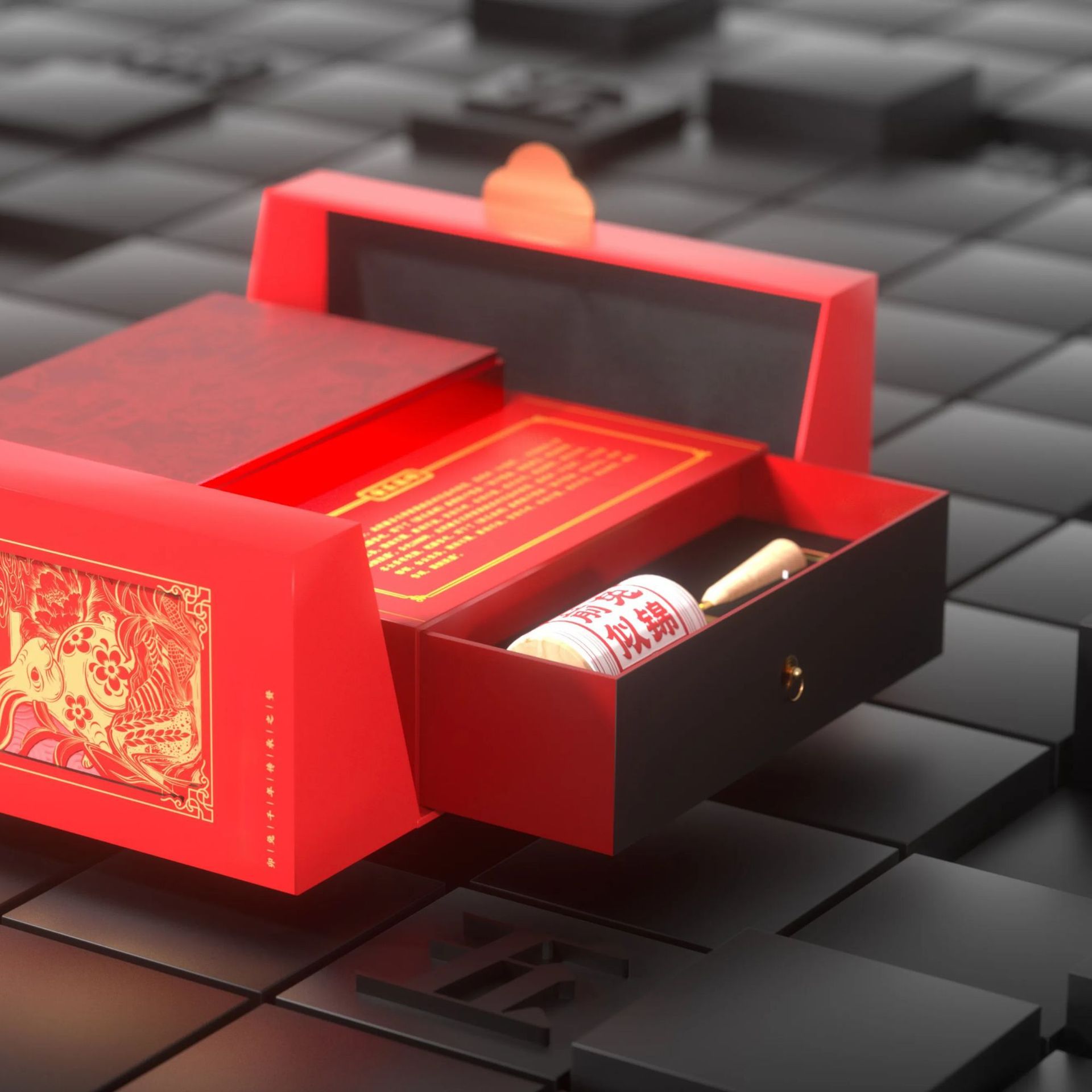 专业承接双开门礼品盒双开门酒盒镂空礼盒可定 制LOGO