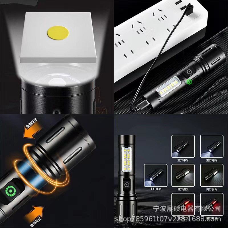 Nuevo portátil recargable al aire libre larga duración antorcha láser blanca lámpara de trabajo láser pistola de luz intensa antorcha súper brillante