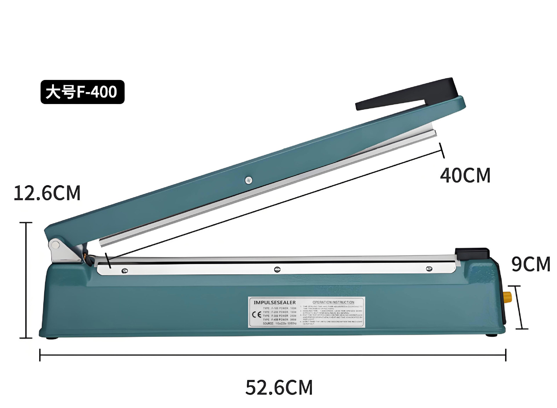 Small Commercial Household Manual Hand Press Sealing Machine for Plastic Film Food Aluminum Foil Bags Kraft Paper Heat Sealing Wholesale