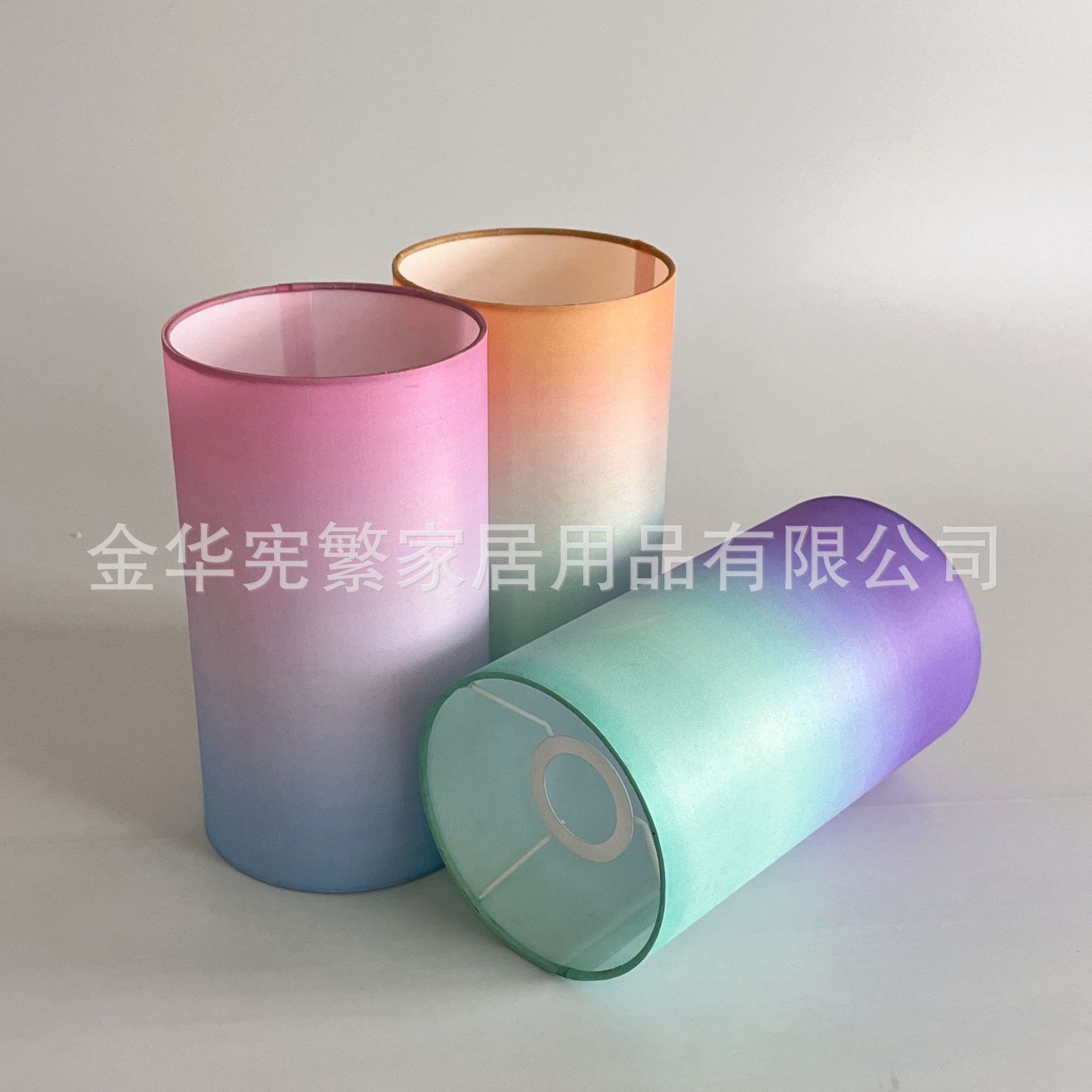Lámparas de mesa de tela transfronterizas de explosión gradiente de color fantasma E27 sombreante lámpara de pared de iluminación decoración de nicho candelabro creativo