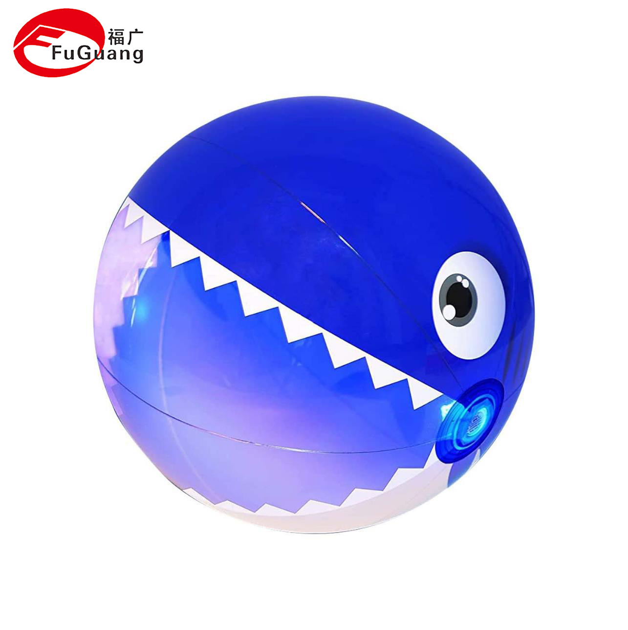 Source factory custom eco-friendly PVC water inflatable LED beach ball shark beach ball 16 
