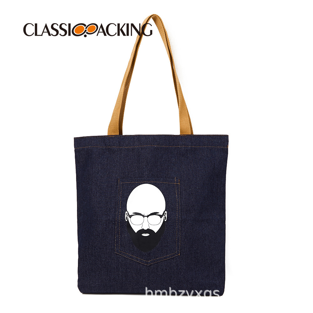 2022 de moda del todo-fósforo del bolso de gran capacidad de un solo hombro bolsa de mezclilla de fábrica al por mayor bolsa de compras Portátil Bolsa de asas