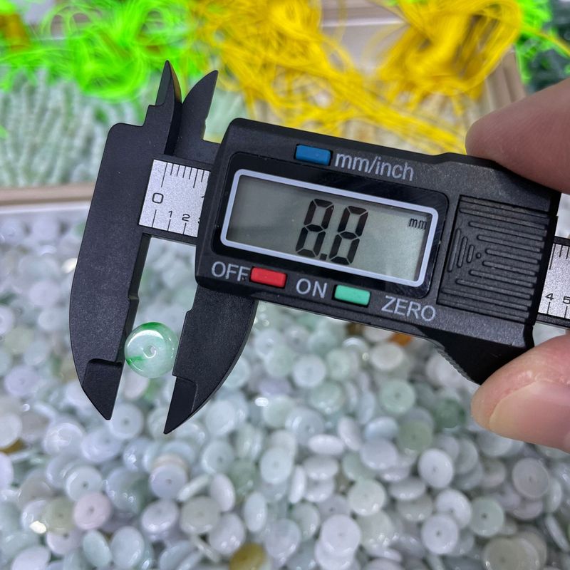 天然翡翠A货平安扣隔片配件镶嵌耳环DIY手链散珠腰链配饰配件玉石|undefined