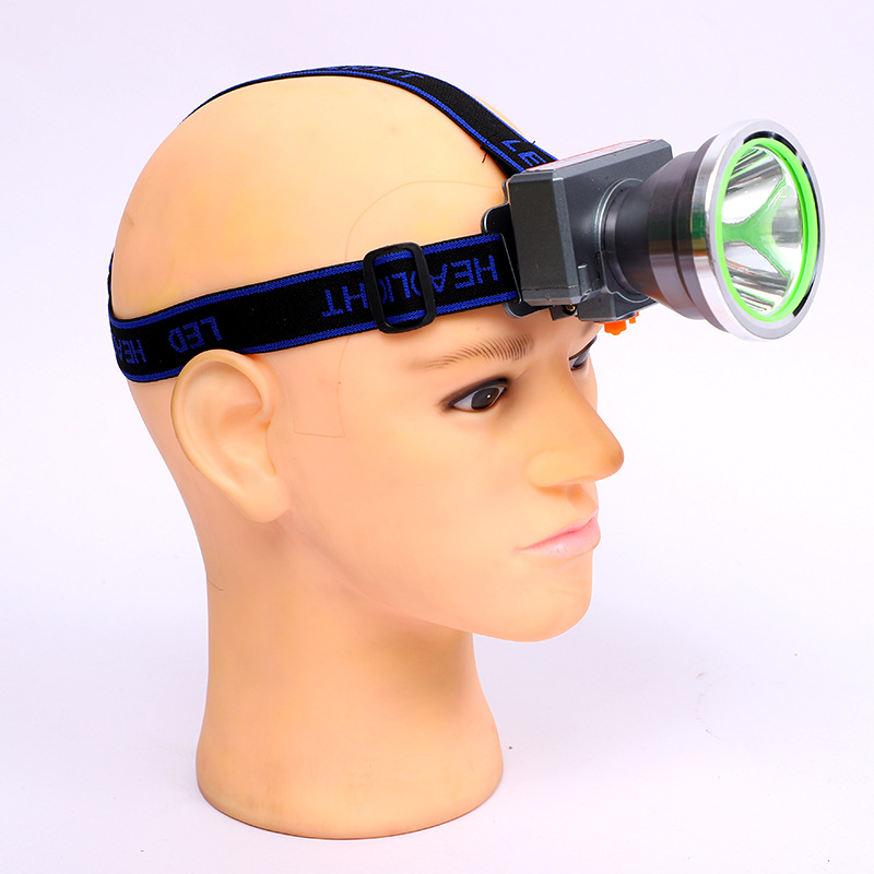 LED rechargeable high-power lithium battery headlight strong light long-range headlight household lithium battery night fishing camping searchlight