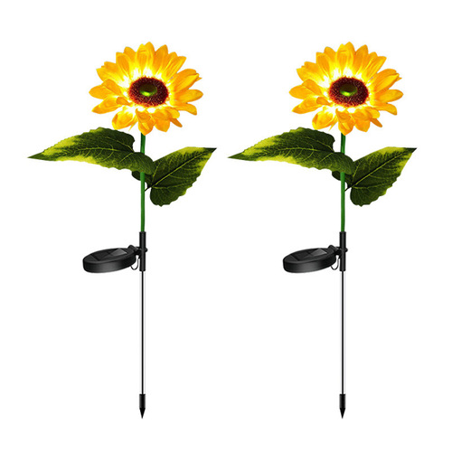 Solar lawn lamp, outdoor sunflower lamp, solar simulation flower lamp, outdoor courtyard landscape lamp, lawn lamp