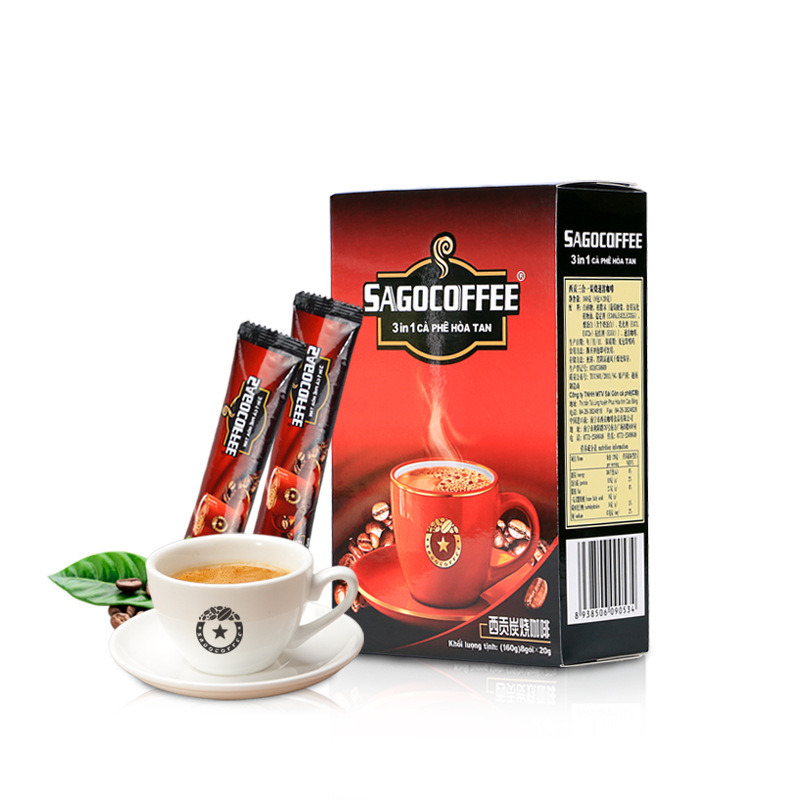 Vietnam Original import Saigon Charcoal coffee Student 31 Instant Coffee powder 20g*8 Article boxed 160g