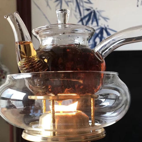 明火煤油空气灯茶壶 泡茶壶耐高温侧把过滤玻璃茶壶 花草水果茶壶