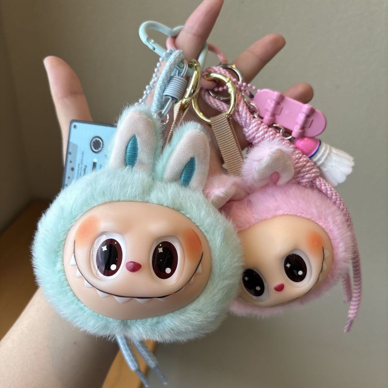 ぬいぐるみビッグヘッドハイエンドラブブバッグペンダントビニール人形人形ペンダント車のキーホルダー卸売小さなギフト|undefined