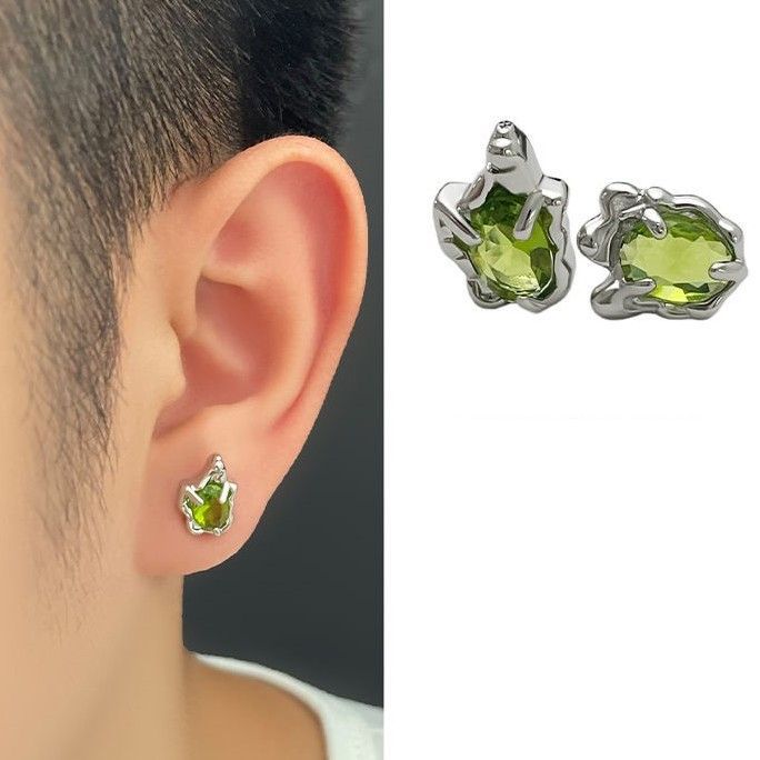 Cool Stud Earrings For Men Stainless Steel Minimalist Punk Style_voghion.com
