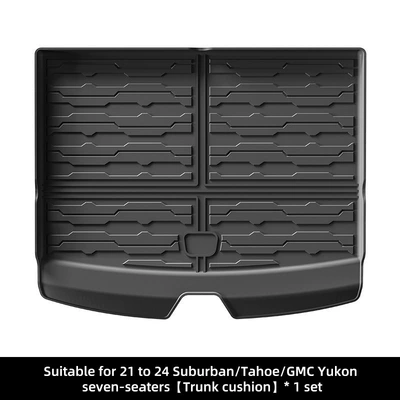 Trunk Mat — Cross-Border - 21-24-chevrolet-tahoegmc-yukonsaabban-trunk-mat-21-upgraded-version-black