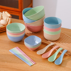 小麦わら碗は家庭用子供の茶碗に耐えられます。