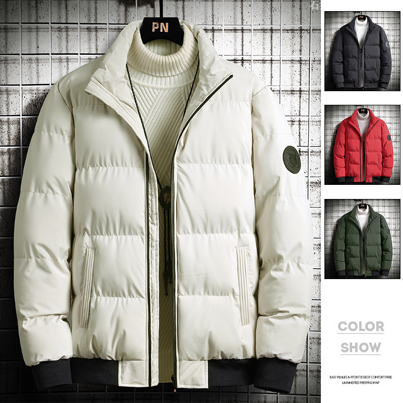Abrigo de algodón acolchado abrigo de hombre invierno 2023 nueva marca de moda abrigo de algodón acolchado engrosado gordo más tamaño chaqueta de los hombres