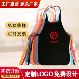 一次性围裙批发定制LOGO火锅烧烤小龙虾店无纺布成人儿童围兜罩衣