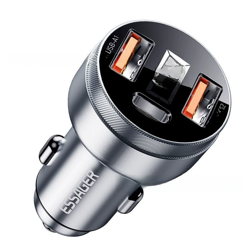 Зарядное устройство ESSAGER, зажигалка, 80W, алюминиевый сплав, с LED-дисплеем