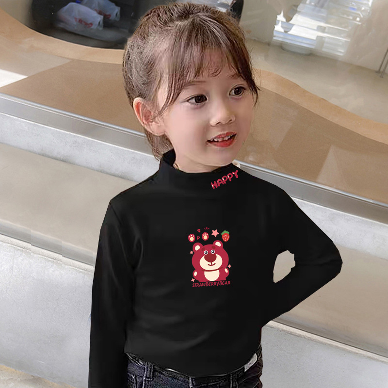 Otoño e Invierno para niños 2023 nueva camisa de fondo de terciopelo cálido manga larga mediano y grande niños y niñas bebé interior superior image 3