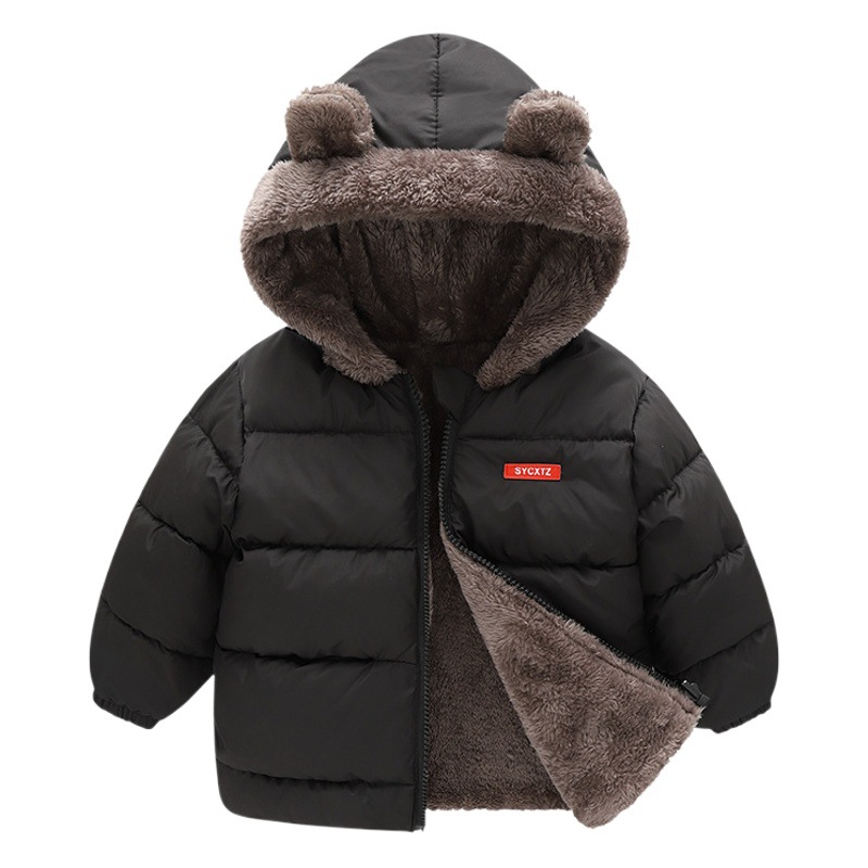 Chaqueta acolchada de algodón para niños engrosada chaqueta de lana con capucha casual para bebés chaqueta acolchada de algodón para niños y niñas chaqueta con capucha